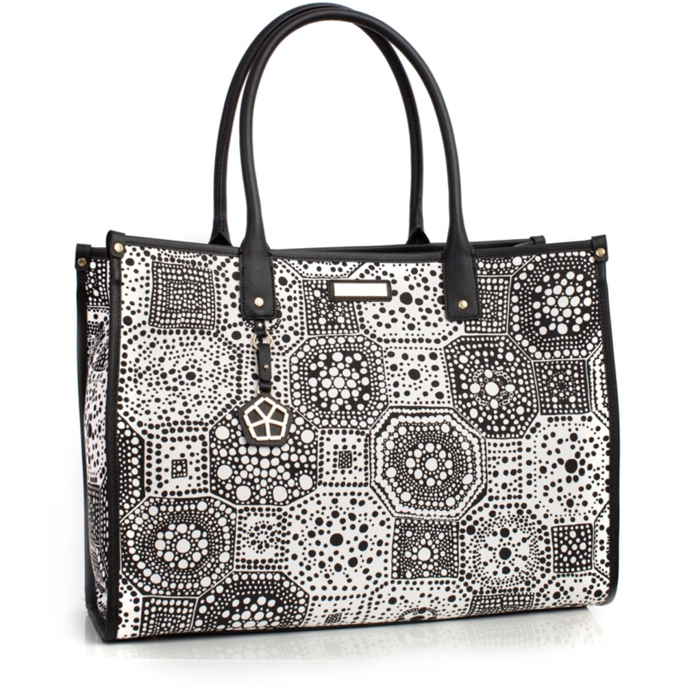 New Terri a Trunk TERRAZZO TILE X LARGE CANVAS TOTE brand new with tag